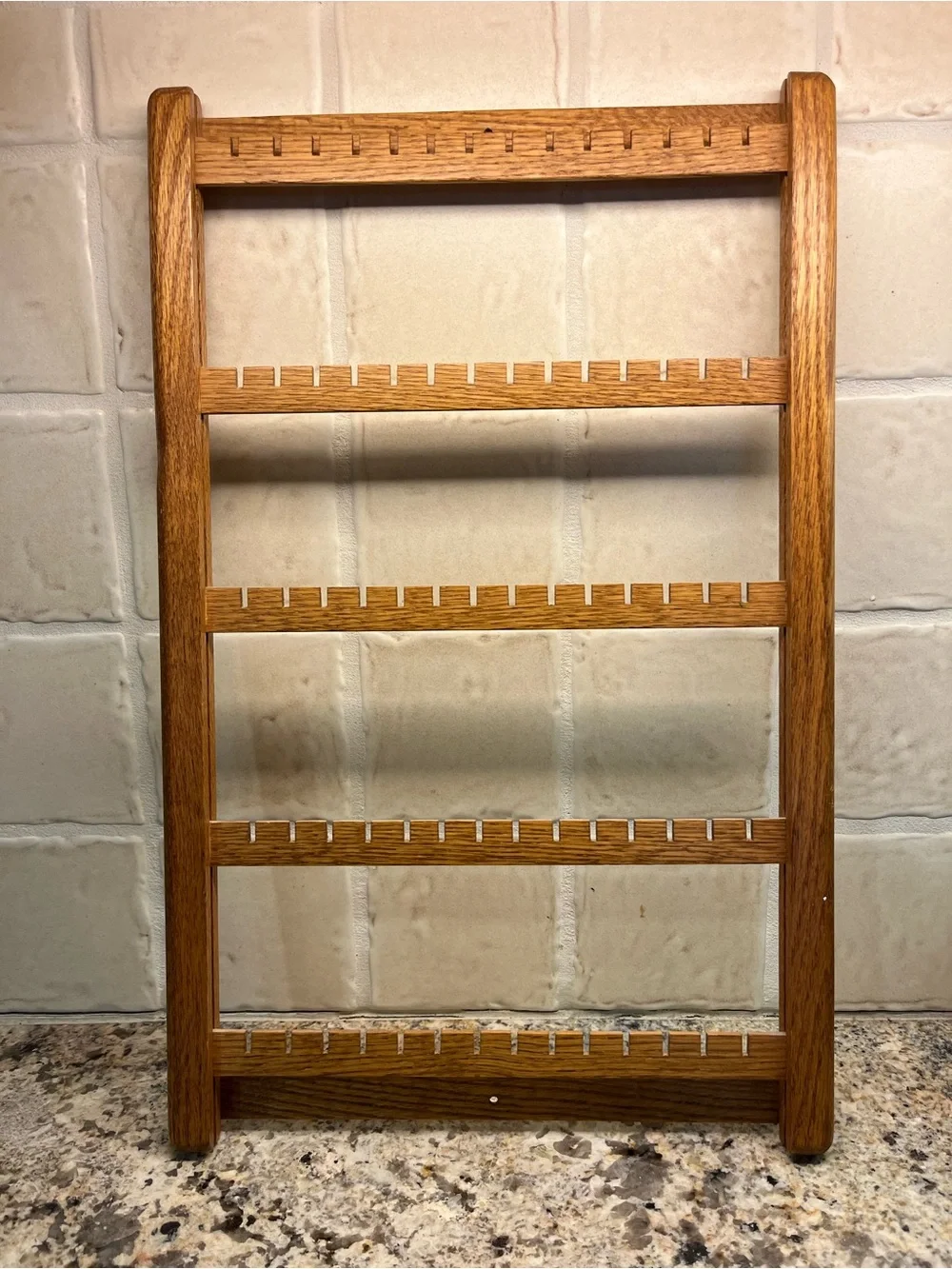 Vintage Wooden Jewerly Rack Organizer - Brown